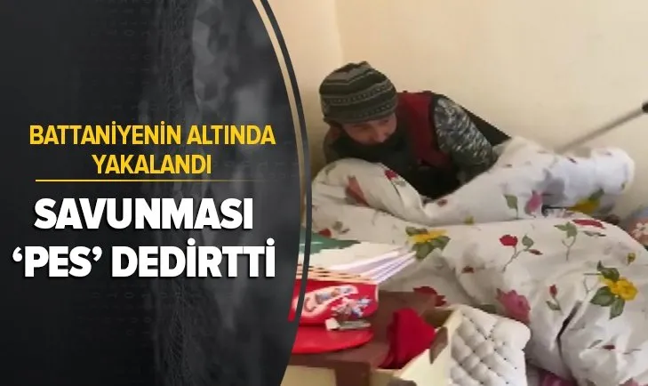 Eve giren hırsız battaniyenin altında saklandı! Bakın kendini nasıl savundu
