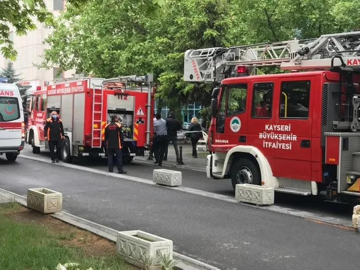 Erciyes Üniversitesi Hematoloji-Onkoloji Hastanesi’nde yangın! Korku dolu anlar yaşandı