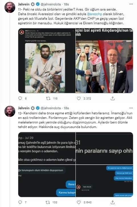 CHP’lileri birbirine düşüren ifşalar! Jahrein OKTROLL adlı grubu ele verdi! Sosyal medya fenomeninden bombardıman...