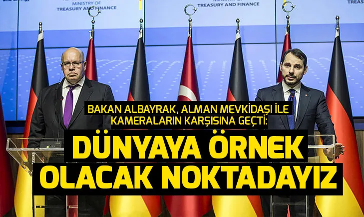 Alman mevkidaşı ile görüşen Bakan Albayrak: Dünyaya örnek olacak noktadayız