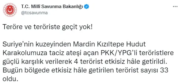 Son dakika: 4 terörist etkisiz hale getirildi! Taciz ateşi açmışlardı - 1