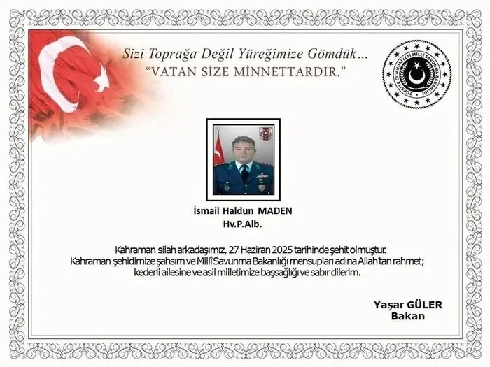 MSB'nin paylaşımı (Ekran görüntüsü)