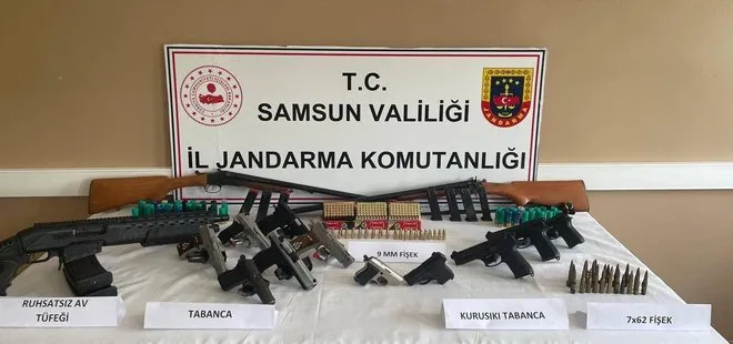 Samsun’da jandarma ekiplerinden silah operasyonu: 9 gözaltı