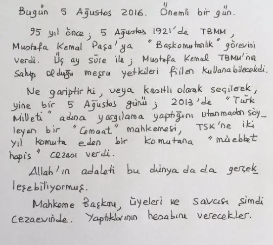 İlker Başbuğ: Allah'ın adaleti... - 1