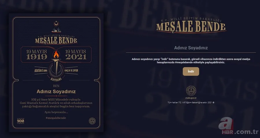 mesalebende.meb.gov.tr: Meşale bende isim yazdırma nasıl yapılır? 19 Mayıs meşalesi nereden, nasıl alınır? 4