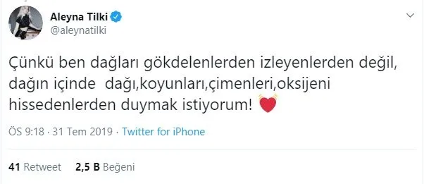 Aleyna Tilki’den olay yaratan paylaşım: Burada çoban olan var mı?