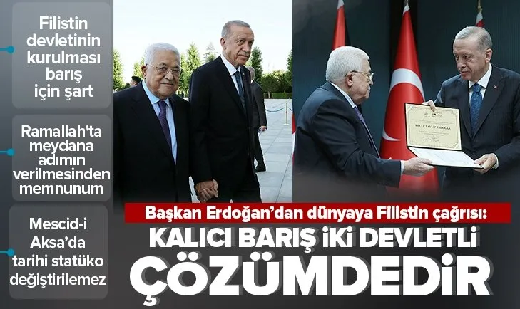 Başkan Erdoğan-Mahmud Abbas’tan açıklama
