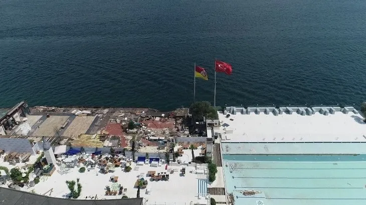 Galatasaray Adası’nın son hali havadan görüntülendi