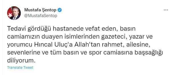Hıncal Uluç 83 yaşında hayatını kaybetti! Usta yazar için taziye mesajları peş peşe geldi