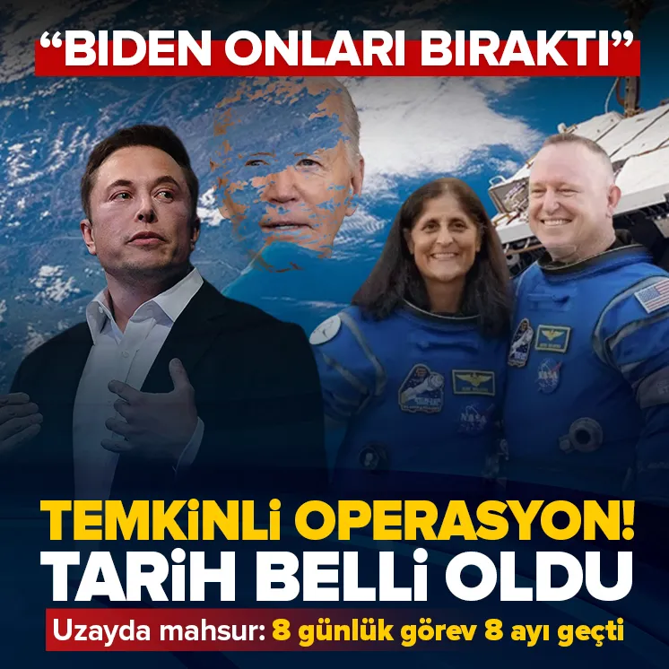 Mahsur kalan astronotlar için tarih verildi