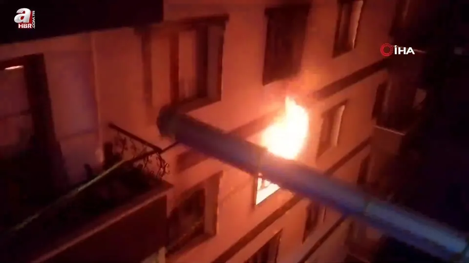 Ankara’da 5 katlı binada korkutan yangın!