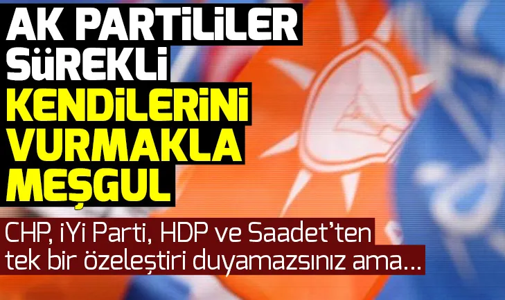 AK Partililer sürekli kendilerini vurmakla meşgul