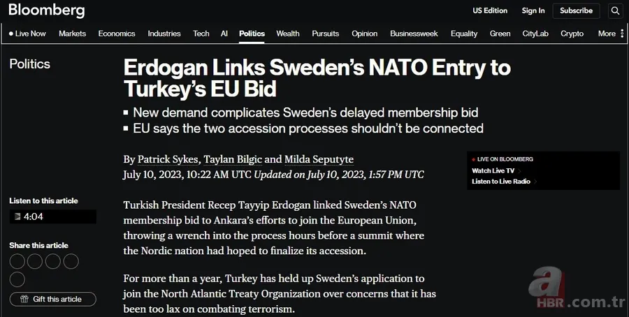 Başkan Erdoğan’ın resti dünya manşetlerini süsledi! 3