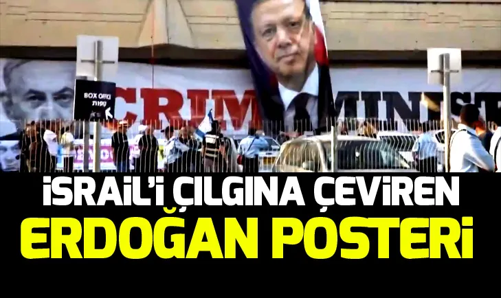 Eurovision'da İsrail'i çılgına çeviren Erdoğan posteri