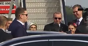 Başkan Erdoğan Sırbistan’da böyle karşılandı