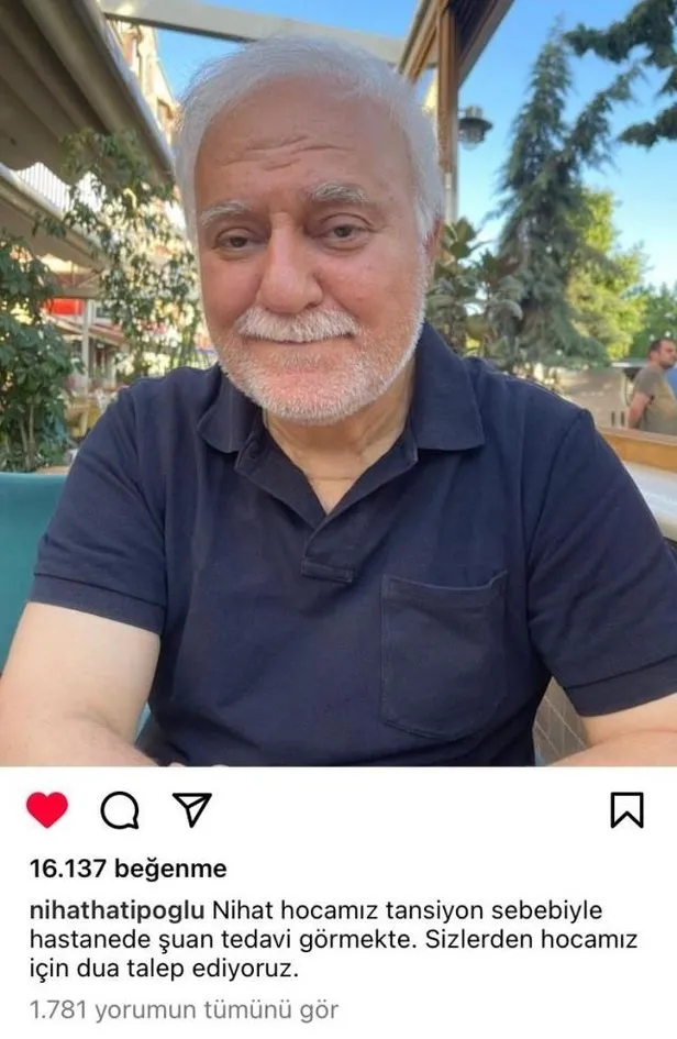 Nihat Hatipoğlu hasta mı, sağlık durumu nasıl? Nihat Hatipoğlu kimdir, kaç yaşında, nereli? İşte hayatı...