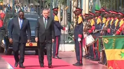 Erdoğan Senegal’de böyle karşılandı