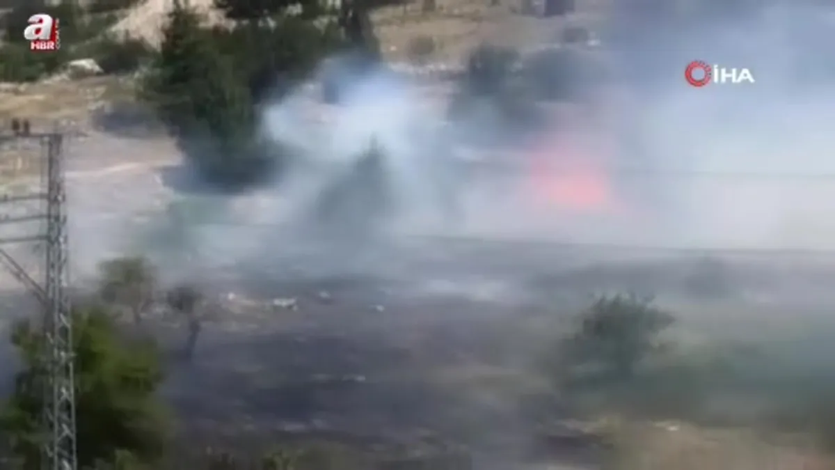 Mersin'de bahçe yangını hava ve karadan müdahale ile söndürüldü