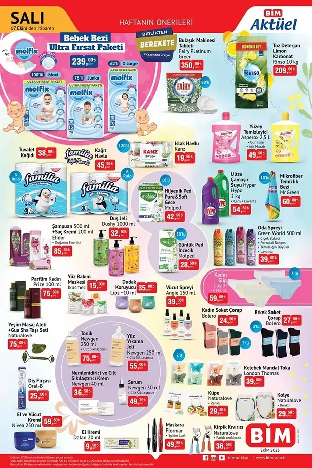 11 Ekim BİM aktüel ürünler kataloğu yayınlandı! BİM’de 59 TL’ye Yoğurt, 39,50 TL’ye un, 20 TL’ye Pilavlık Bulgur, 128 TL’ye tereyağı, 155 TL’ye Tost Peyniri satılıyor