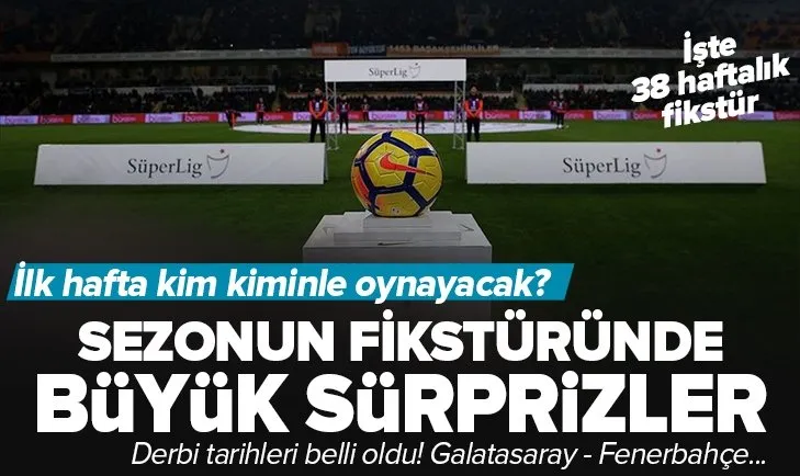 2022-2023 Spor Toto Süper Lig fikstür çekimi! İşte ilk hafta maçları! Derbi tarihleri... Galatasaray Fenerbahçe Beşiktaş Trabzonspor fikstür