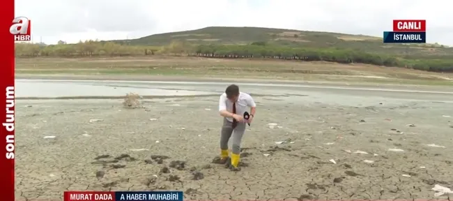 Su çekilince bataklık oluştu! Sazlıbosna Barajı’nda bataklık ortaya çıktı