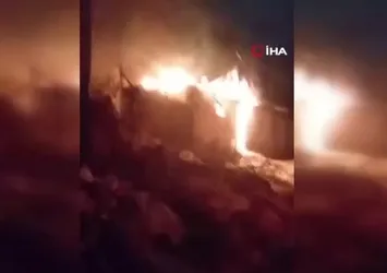 Kars'ta kömürlükte çıkan yangın korkuttu