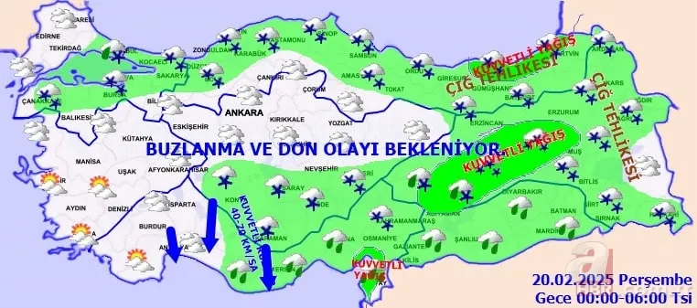 Altay Kar Fırtınası geldi: İstanbul için yeni uyarı! Saat verildi! 19-20 Şubat MGM hava durumu raporu 24