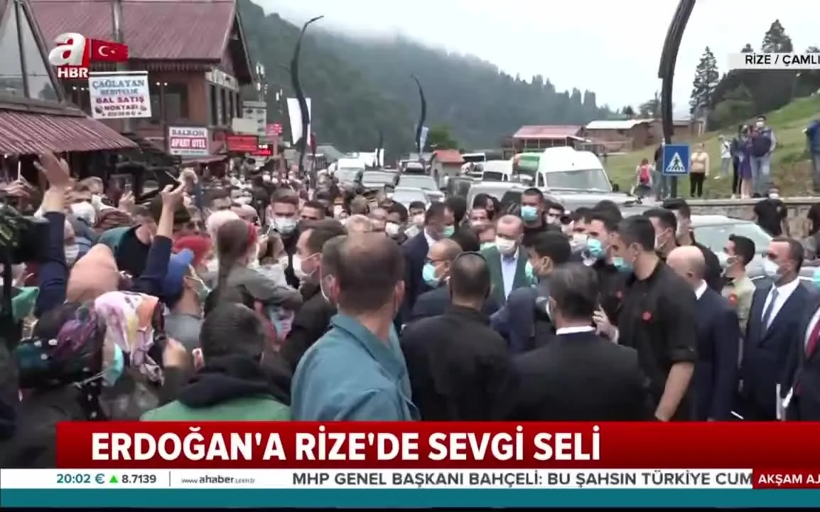 Baskan Erdogan A Rize De Sevgi Seli Ahaber Son Dakika Video Izle