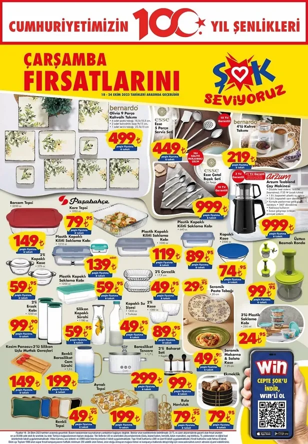 20 Ekim ŞOK aktüel indirim kataloğu yayınladı! ŞOK Airfryer 1.499 TL, tost makinesi 199 TL, katlanır masa 699 TL, kitaplık 699 TL’den satıyor