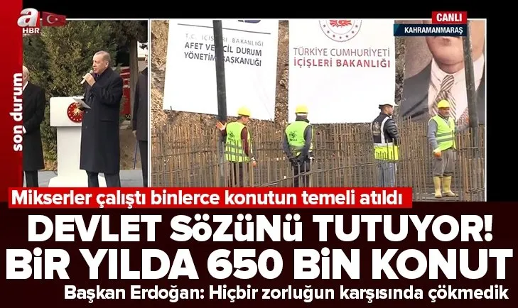 11 ilde yaralar sarılıyor! 650 bin konutun inşası için inşaat çalışmaları başladı! Başkan Erdoğan’dan temel atma töreninde flaş açıklamalar