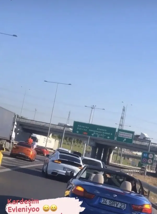 İstanbul'da silahlı, patinajlı ve kuralsız düğün konvoyu terörü kamerada - 3