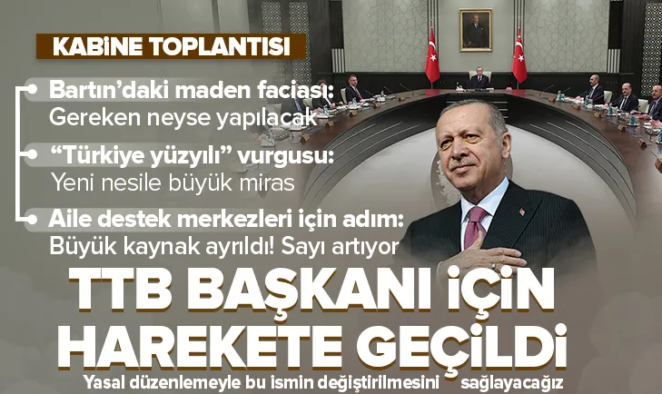 Başkan Erdoğan duyurdu: TTB için harekete geçildi