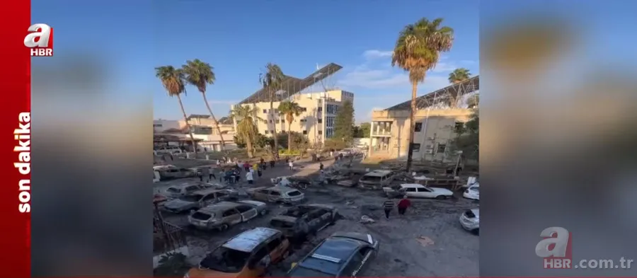 İşte KATİL İSRAİL'İN vurduğu vahşetin yaşandığı O HASTANE! Patlamanın şiddeti gün ağarınca ortaya çıktı 5