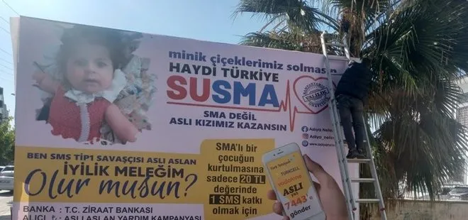 CHP’li Ceyhan Belediyesi’nden vicdanları yakan adım! SMA hastası Aslı bebeğin yardım afişlerini kaldırıp yeni yıl afişlerini astı