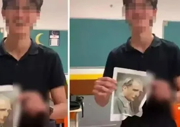 Atatürk'ün fotoğrafıyla uygunsuz hareketler yapan liseli genç tutuklandı!