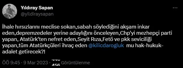 kemal-kilicdaroglunun-adayligina-chp-icerisinden-tepki-eski-vekil-yildiray-sapan-bombardimana-tuttu-1678351436770.jpg Kemal Kılıçdaroğlu'nun adaylığına CHP içerisinden tepki! Eski vekil Yıldıray Sapan bombardımana tuttu - 1