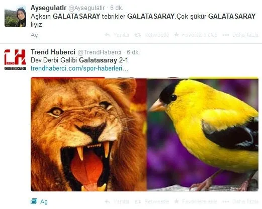 Derbi Geyikleri Galatasaray 2-1 Fenerbahçe