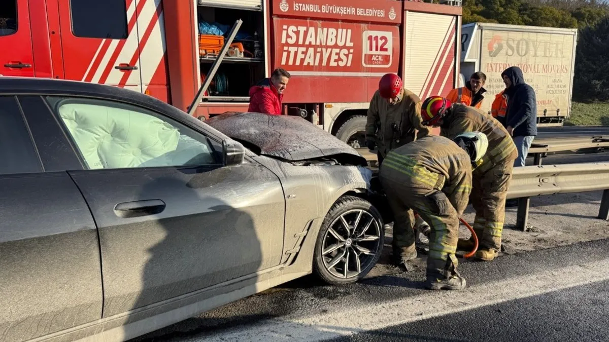 TEM Büyükçekmece’de trafik kazası: 1 yaralı