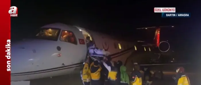 Bartın'daki maden faciasında yaralılar ambulans uçakla böyle tahliye edildi! A Haber görüntüledi - 6