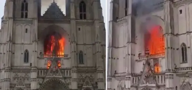 Fransa’daki katedral yangınında kundaklama şüphesi