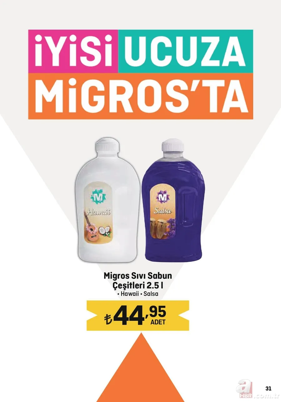 Migros 26 Nisan indirim kataloğu yayında! Migros’da 5KG Un 69,00 TL, Süzme Peynir 59,90 TL, Salça 39,95 TL, Ayçiçek Yağı 5L 199,95 TL’den satışta 3