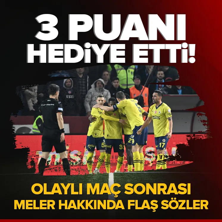 Olaylı maç sonrası flaş sözler: 3 puanı hediye etti