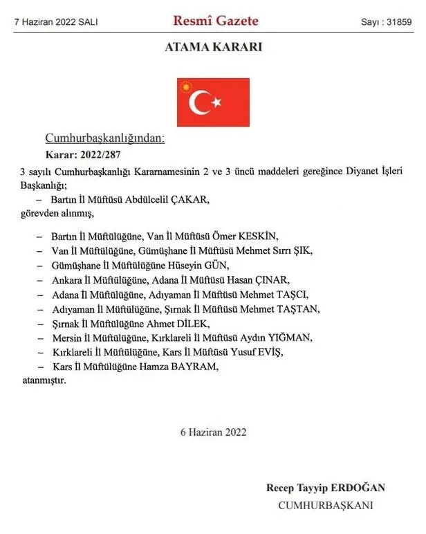 Müftü atamaları son dakika: Hangi illerde müftü atamaları var? Müftü atamaları yapılan iller hangileri? - 2