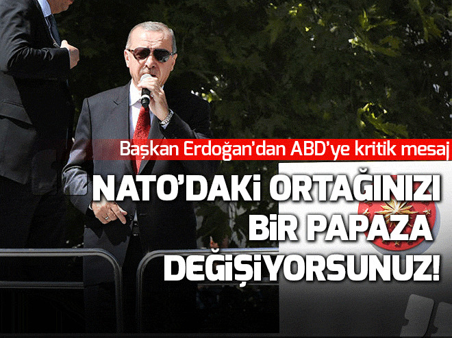 Başkan Erdoğandan ABDye yaptırım mesajı