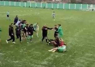 Süper Amatör Lig’de kavga! Dehşet anları kamerada