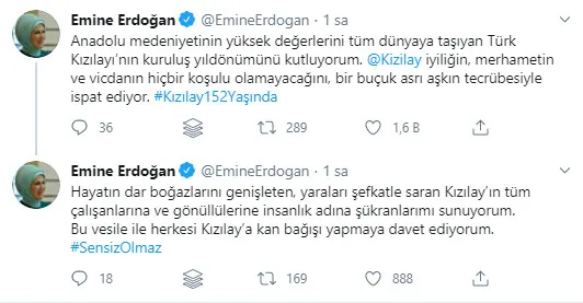 Son dakika: Emine Erdoğan, Kızılay'ın 152'nci kuruluş yılını kutladı - 1