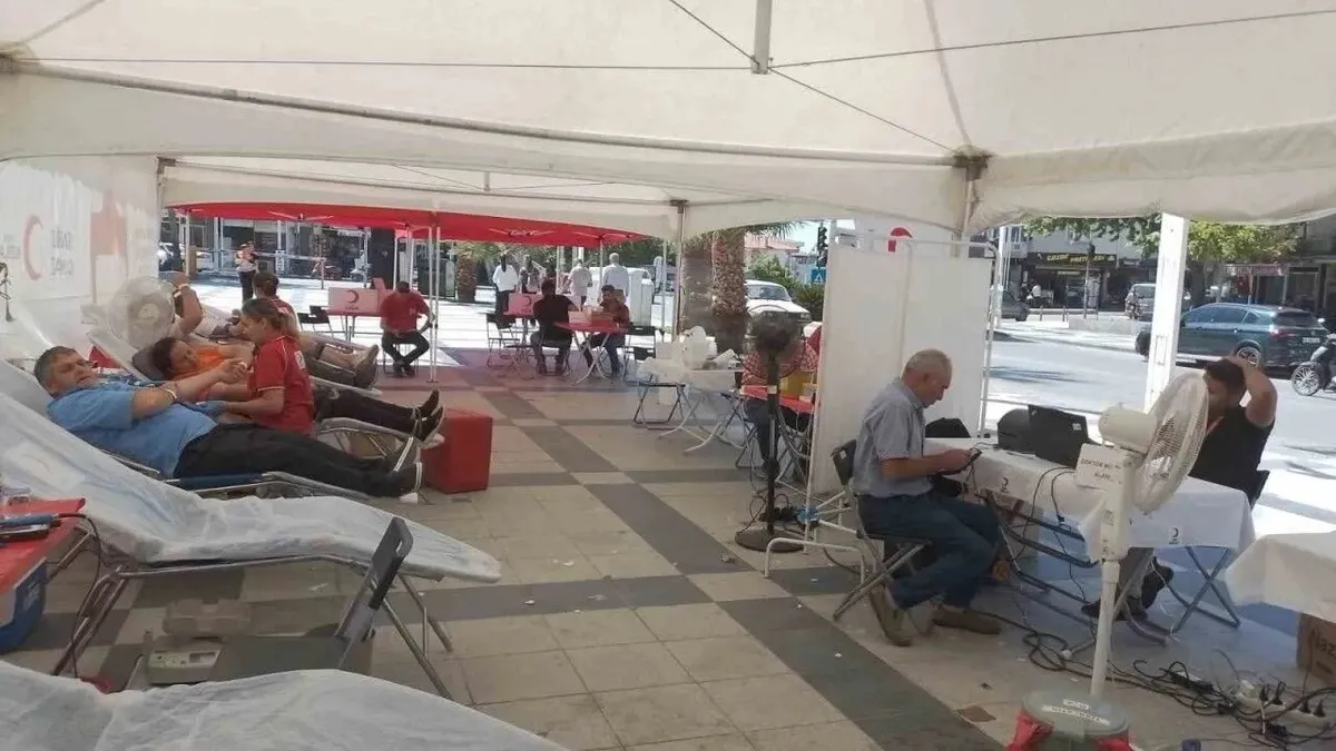 Sarıgöl'de kan bağışı kampanyasına büyük destek