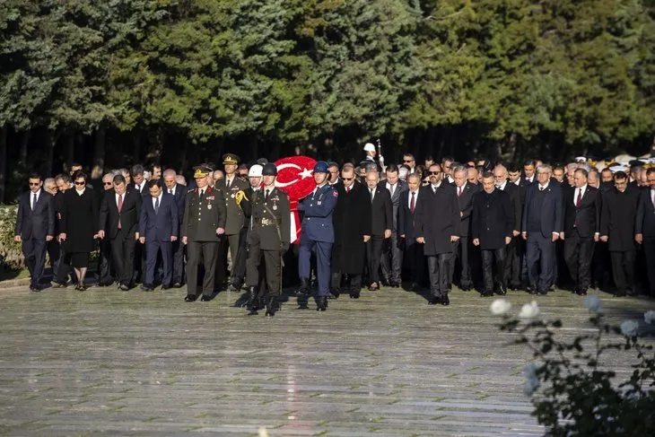 Başkan Erdoğan ve devlet erkânından Atatürk’ün vefatının 81’inci yılında Anıtkabir’e ziyaret