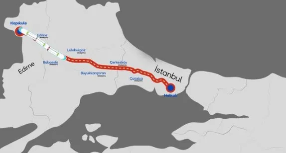 Edirne İstanbul arası 1,5 saate düşecek! Halkalı-Kapıkule projesi için tarih belli oldu