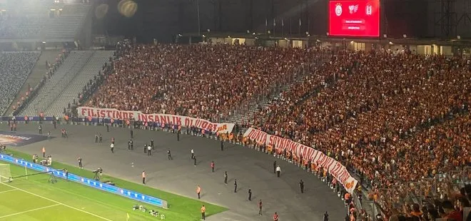 Galatasaray taraftarından Filistin’e destek: İnsanlık ölüyor! Dünya soykırımı izliyor